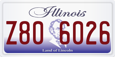 IL license plate Z806026
