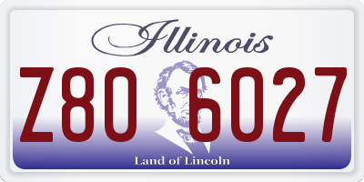IL license plate Z806027