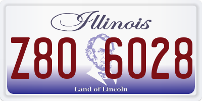 IL license plate Z806028