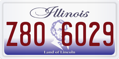 IL license plate Z806029