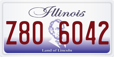 IL license plate Z806042