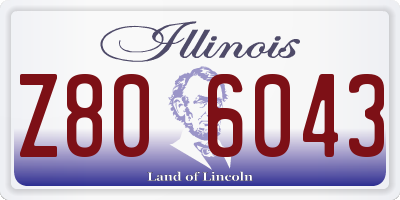 IL license plate Z806043