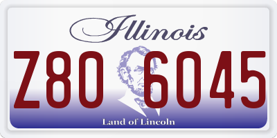 IL license plate Z806045