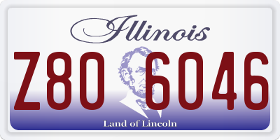 IL license plate Z806046