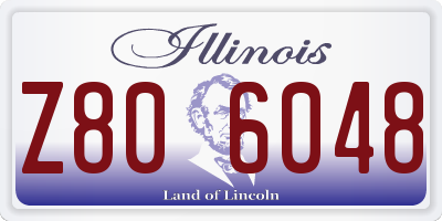 IL license plate Z806048