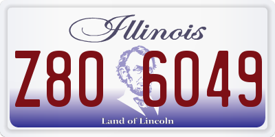 IL license plate Z806049