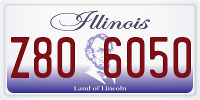 IL license plate Z806050