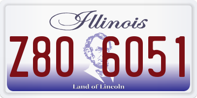 IL license plate Z806051