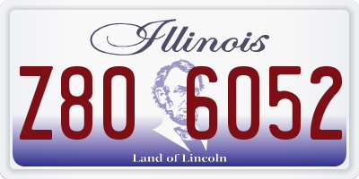 IL license plate Z806052