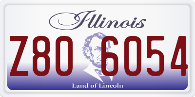 IL license plate Z806054