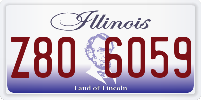 IL license plate Z806059