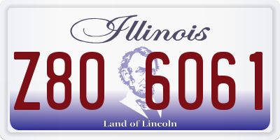 IL license plate Z806061