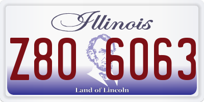 IL license plate Z806063