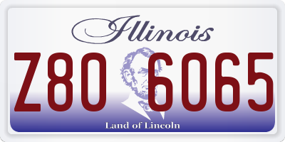 IL license plate Z806065