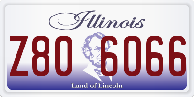 IL license plate Z806066