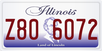 IL license plate Z806072