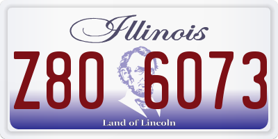 IL license plate Z806073