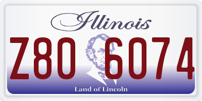 IL license plate Z806074