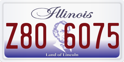 IL license plate Z806075