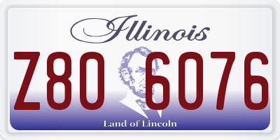 IL license plate Z806076