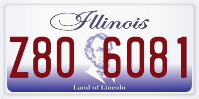 IL license plate Z806081