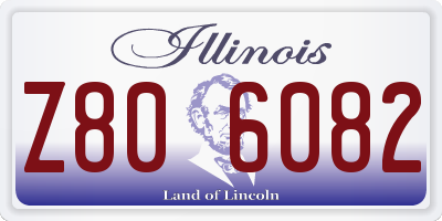IL license plate Z806082