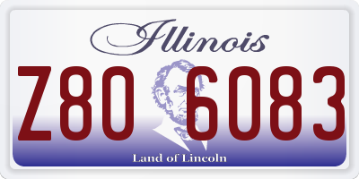 IL license plate Z806083