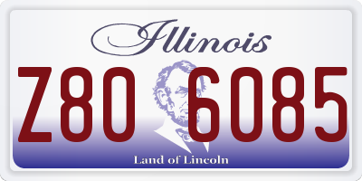IL license plate Z806085