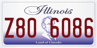 IL license plate Z806086