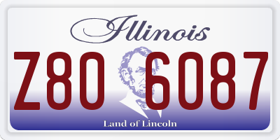 IL license plate Z806087
