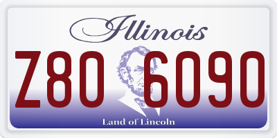 IL license plate Z806090