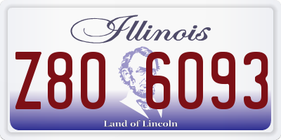 IL license plate Z806093