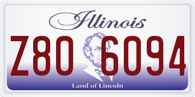 IL license plate Z806094