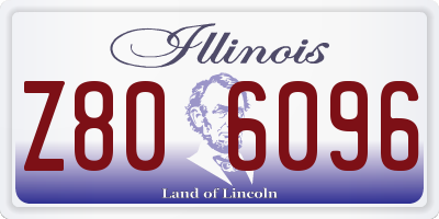 IL license plate Z806096