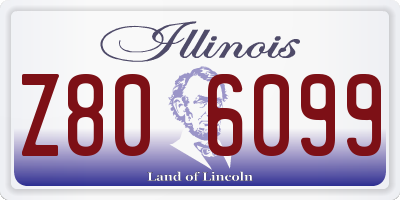 IL license plate Z806099