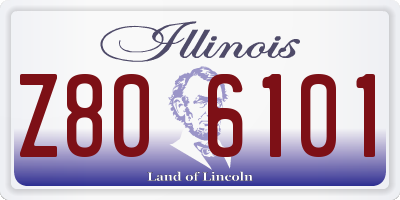IL license plate Z806101