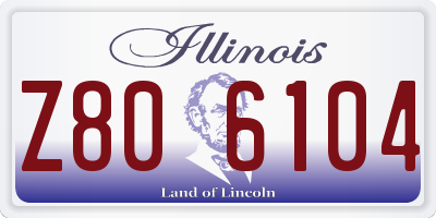 IL license plate Z806104
