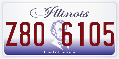 IL license plate Z806105