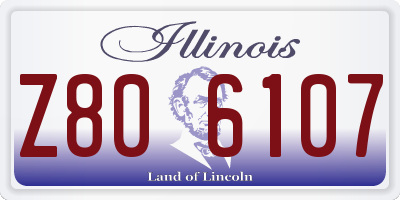 IL license plate Z806107