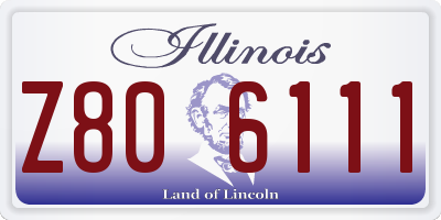 IL license plate Z806111