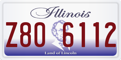 IL license plate Z806112