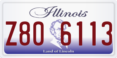 IL license plate Z806113