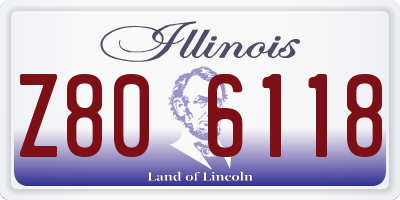 IL license plate Z806118