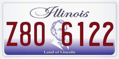 IL license plate Z806122