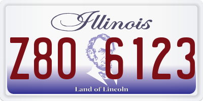 IL license plate Z806123