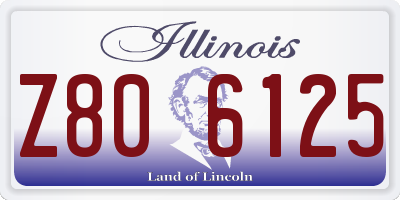 IL license plate Z806125