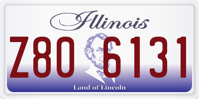 IL license plate Z806131
