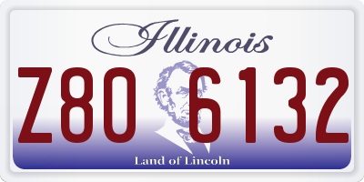 IL license plate Z806132