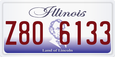 IL license plate Z806133