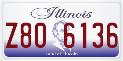 IL license plate Z806136